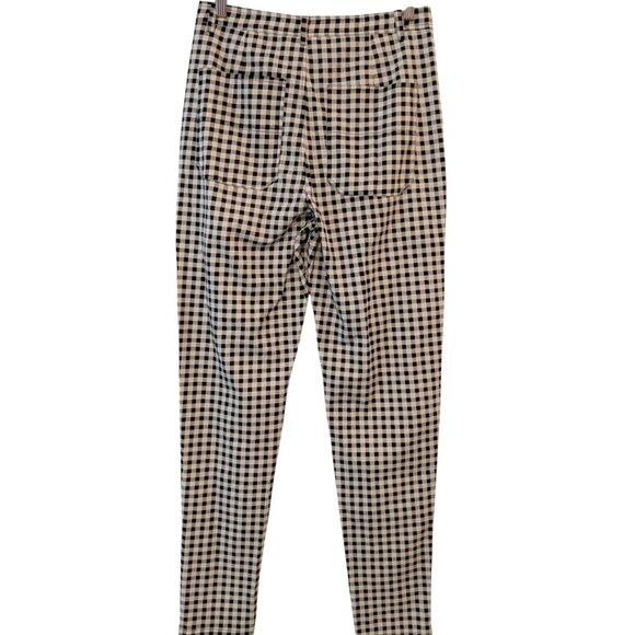 Collectif London Womens NWT Size US 10 Black White Maddie Gingham Trouser Pants - Picture 2 of 11